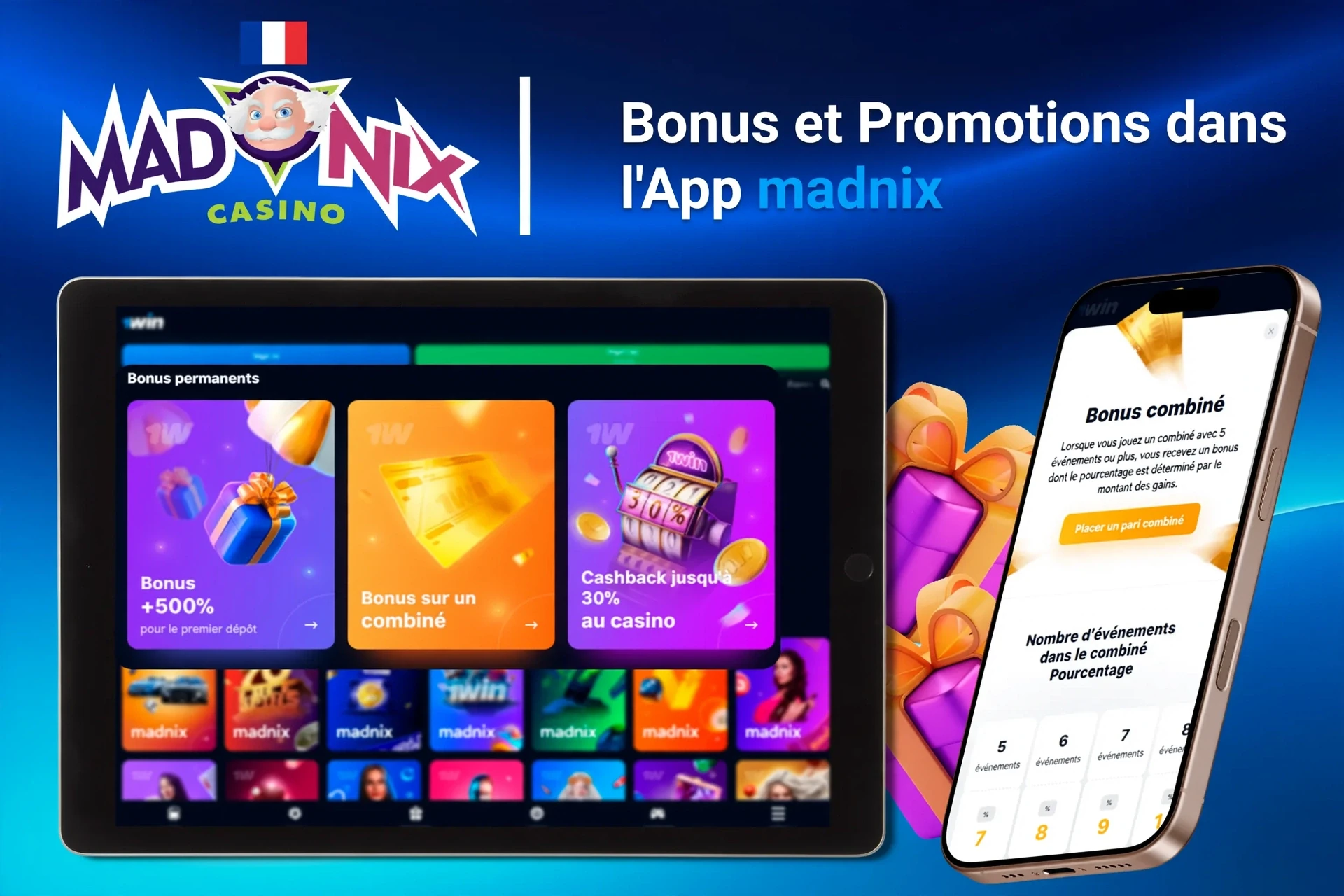 Processus d'inscription sur l'application mobile Madnix avec options de connexion sociale