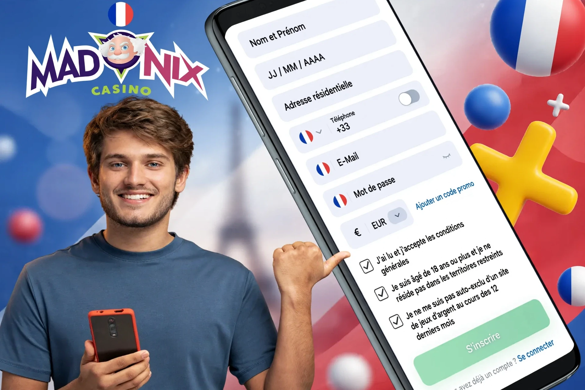 Informations sur le processus d'inscription via l'application mobile